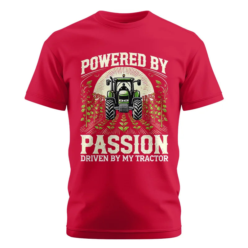 Image of Powered By Passion Driven By My Tractor 3 - Unisex Cotton Crew Tee