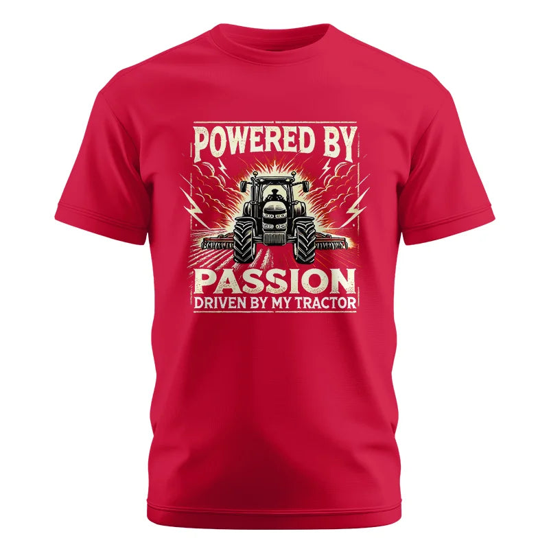 Image of Powered By Passion Driven By My Tractor 4 - Unisex Cotton Crew Tee