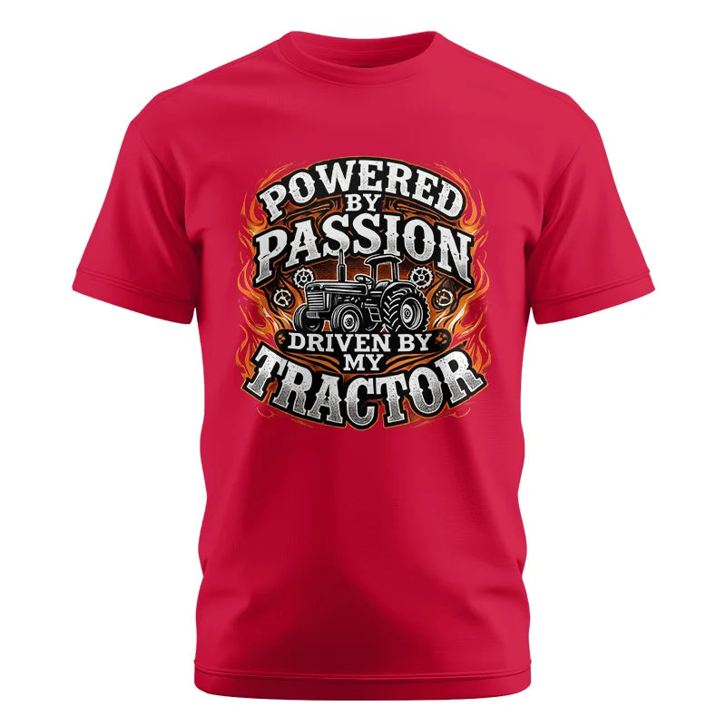 Image of Powered By Passion Driven By My Tractor 5 - Unisex Cotton Crew Tee