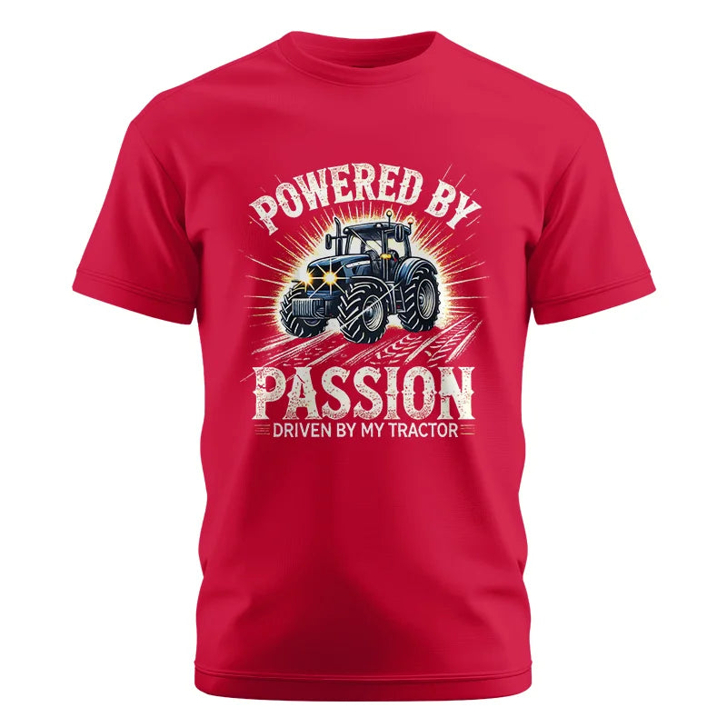 Image of Powered By Passion Driven By My Tractor - Unisex Cotton Crew Tee