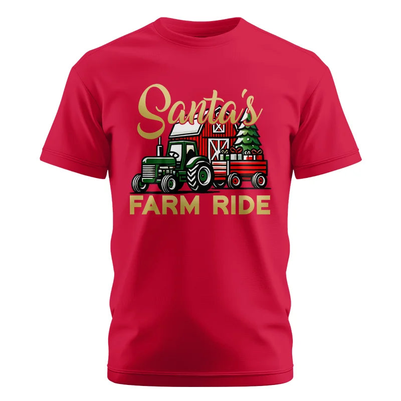 Santa's Farm Ride 2 - Unisex Cotton Crew Tee