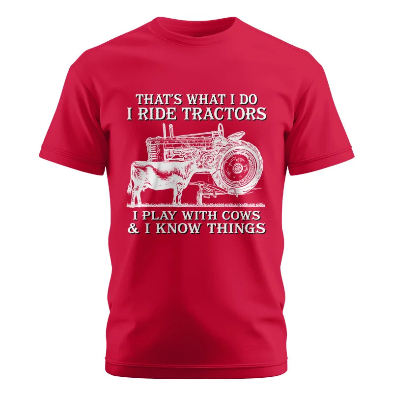 Image of That's What I Do I Ride Tractors - Unisex Cotton Crew Tee