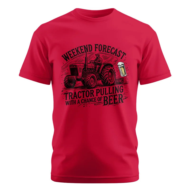 Image of Tractor With A Chance Of Beer - Unisex Cotton Crew Tee