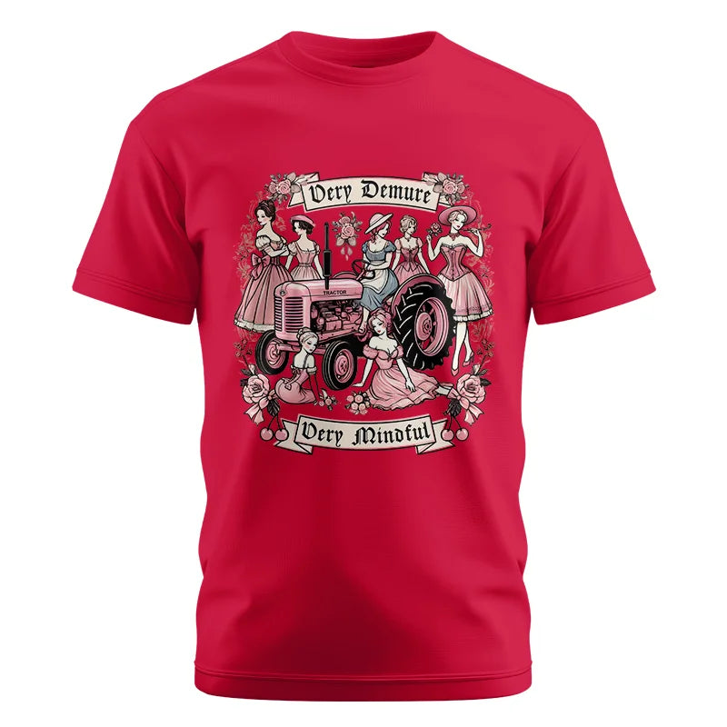 Image of Very Demure Very Mindful Tractor - Unisex Cotton Crew Tee