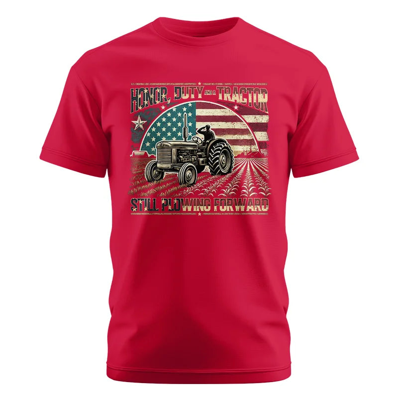 Veteran Farmer Honor Duty And A Tractor 1 - Unisex Cotton Crew Tee