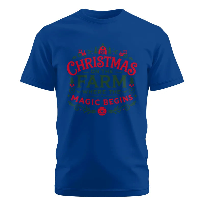 Image of Christmas on the Farm Where the Magic Begins! 1 - Unisex Cotton Crew Tee