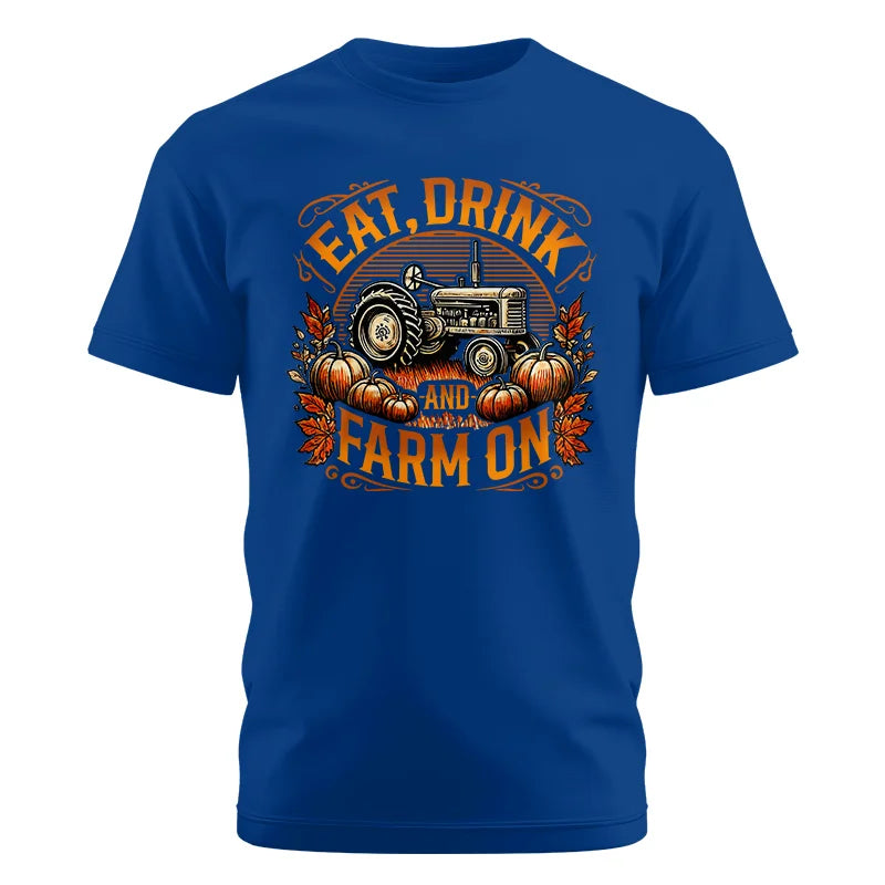 Eat Drink and Farm On 2 - Unisex Cotton Crew Tee