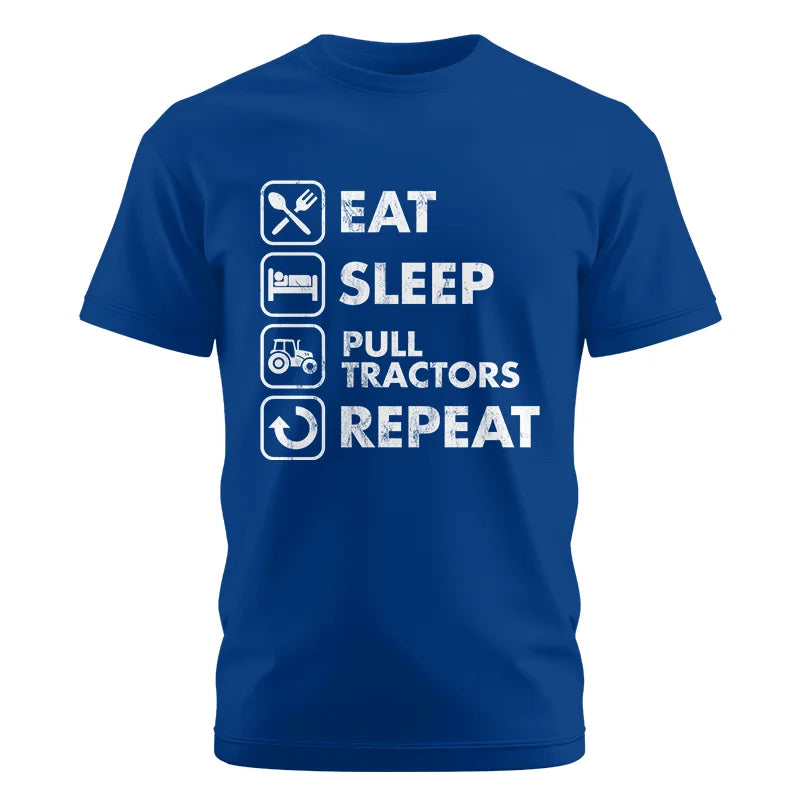 Eat Sleep Pull Tractors Repeat - Unisex Cotton Crew Tee