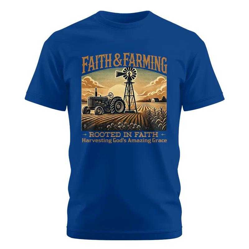 Image of Faith And Farming 3 - Unisex Cotton Crew Tee