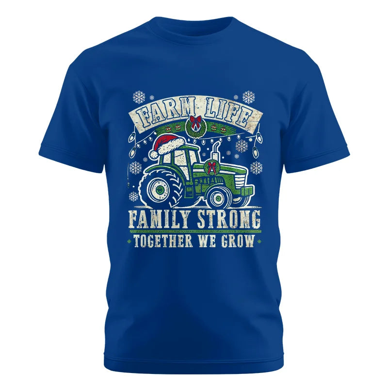 Farm Life Family Strong Together We Grow - Unisex Cotton Crew Tee