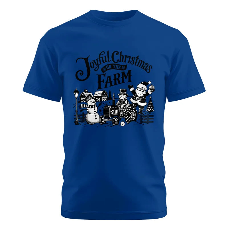 Image of Joyful Christmas On The Farm 1 - Unisex Cotton Crew Tee