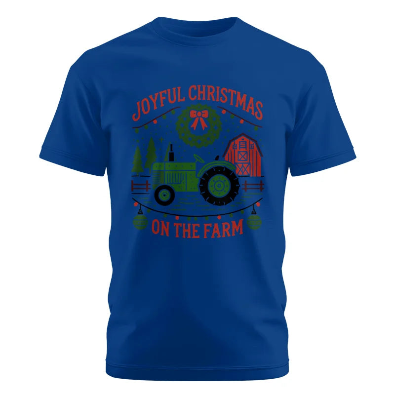 Image of Joyful Christmas On The Farm 3 - Unisex Cotton Crew Tee