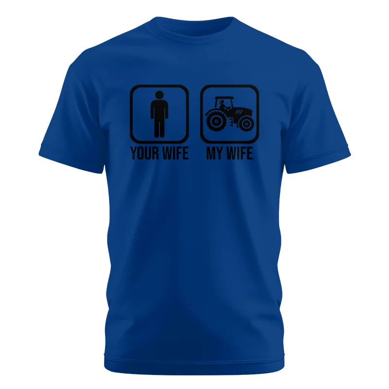 Image of My Wife Is Cooler Than Yours Funny Farm Tractor 2 - Unisex Cotton Crew Tee