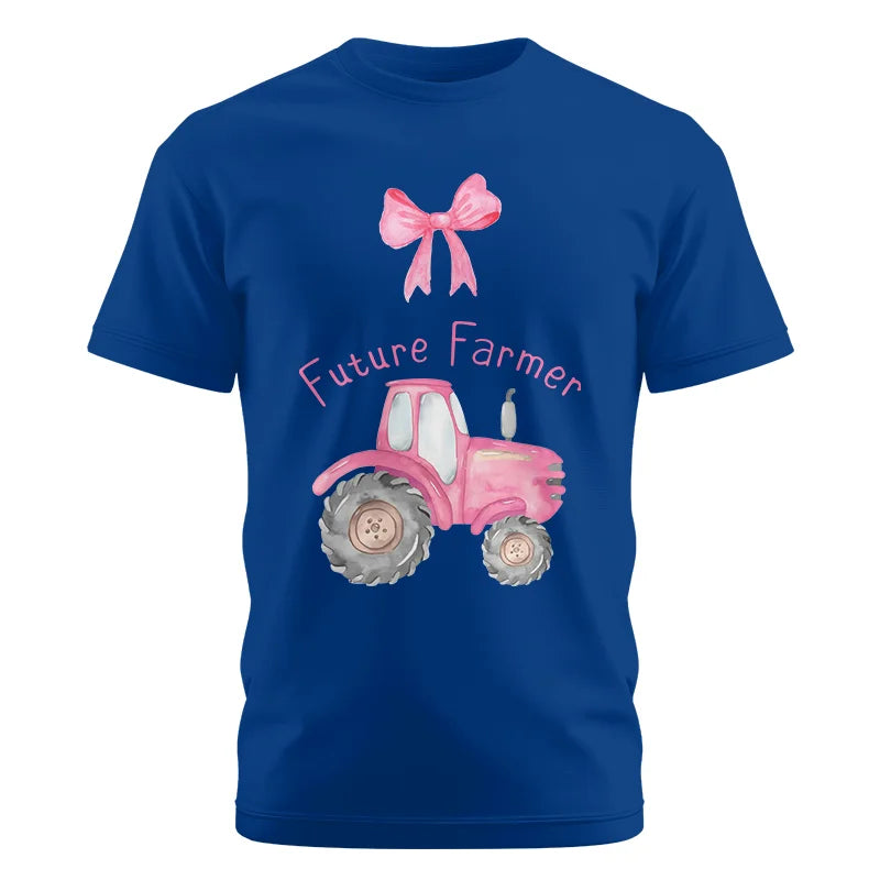 Pink Tractor For Future Farmer - Unisex Cotton Crew Tee