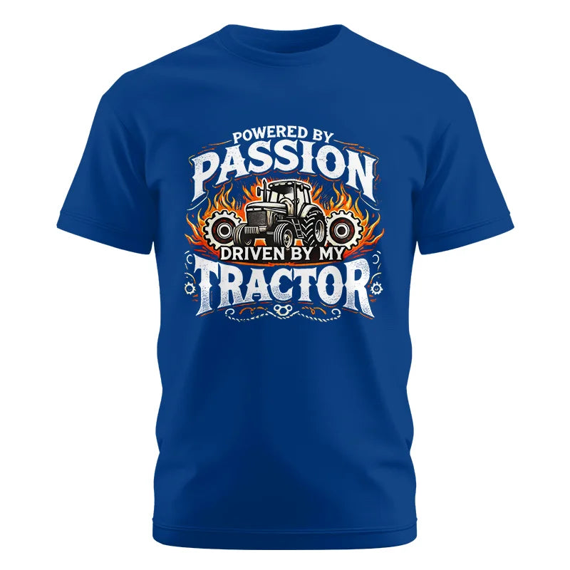 Image of Powered By Passion Driven By My Tractor 1 - Unisex Cotton Crew Tee