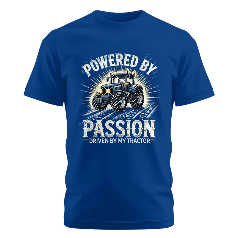 Powered By Passion Driven By My Tractor - Unisex Cotton Crew Tee