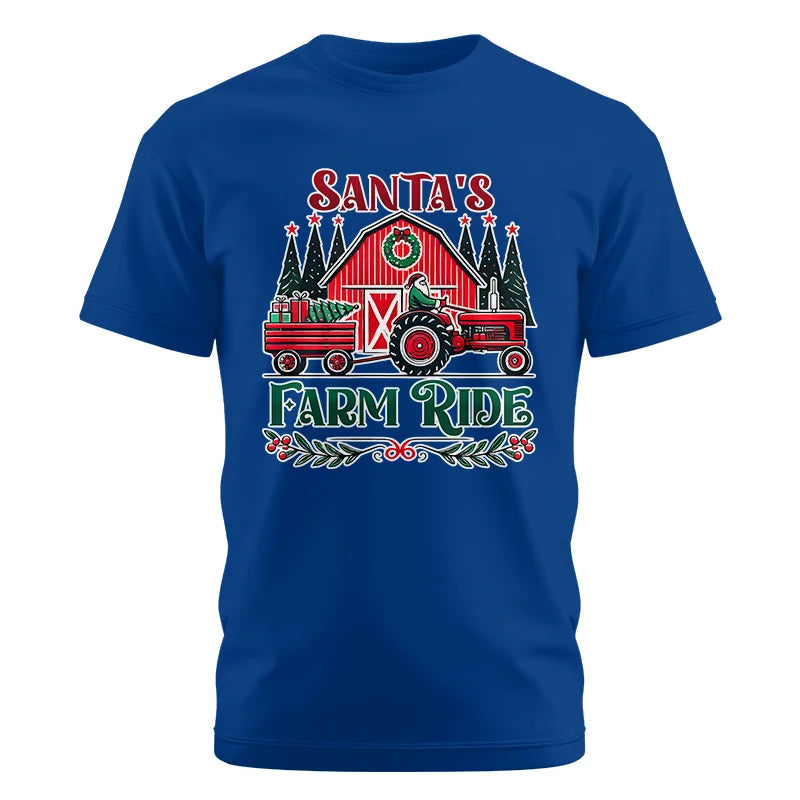 Santa's Farm Ride 1 - Unisex Cotton Crew Tee