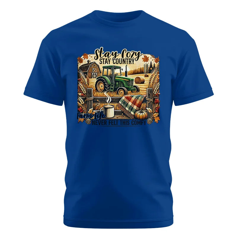 Image of Stay Cozy_Stay Country_Farm Life Never Felt This Comfy 2 - Unisex Cotton Crew Tee