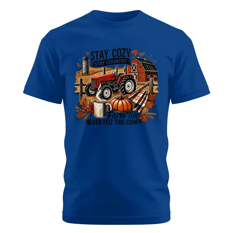 Image of Stay Cozy_Stay Country_Farm Life Never Felt This Comfy - Unisex Cotton Crew Tee