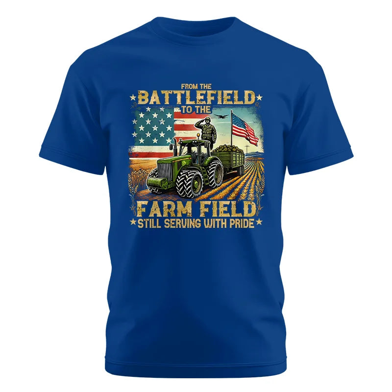 Veteran Farmer From The Battlefield To The Farm Field 2 - Unisex Cotton Crew Tee