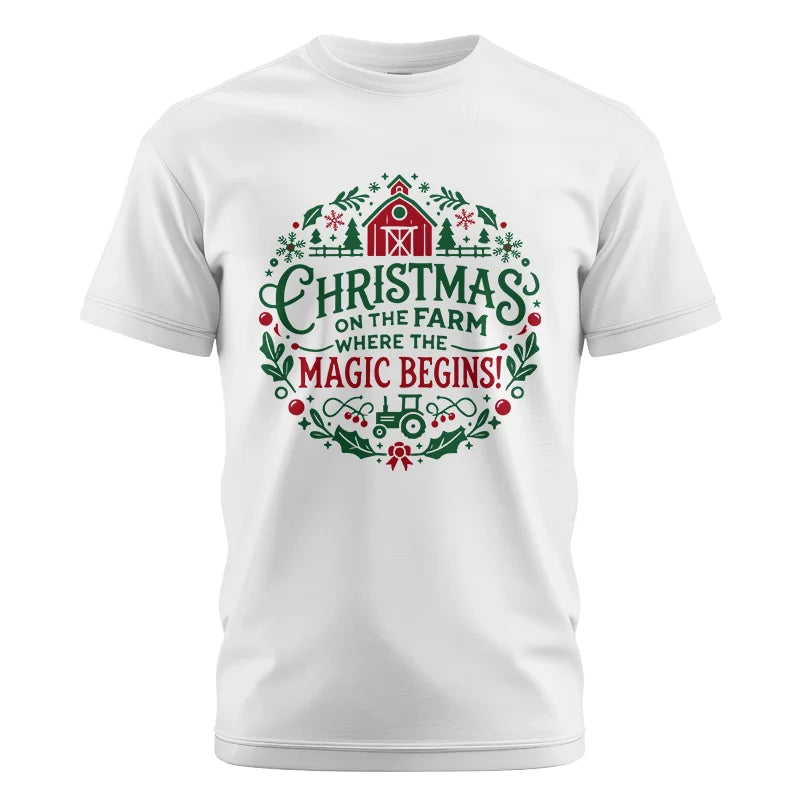 Christmas on the Farm Where the Magic Begins! 2 - Unisex Cotton Crew Tee