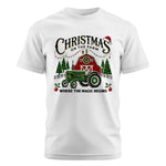 Christmas on the Farm Where the Magic Begins! 5 - Unisex Cotton Crew Tee