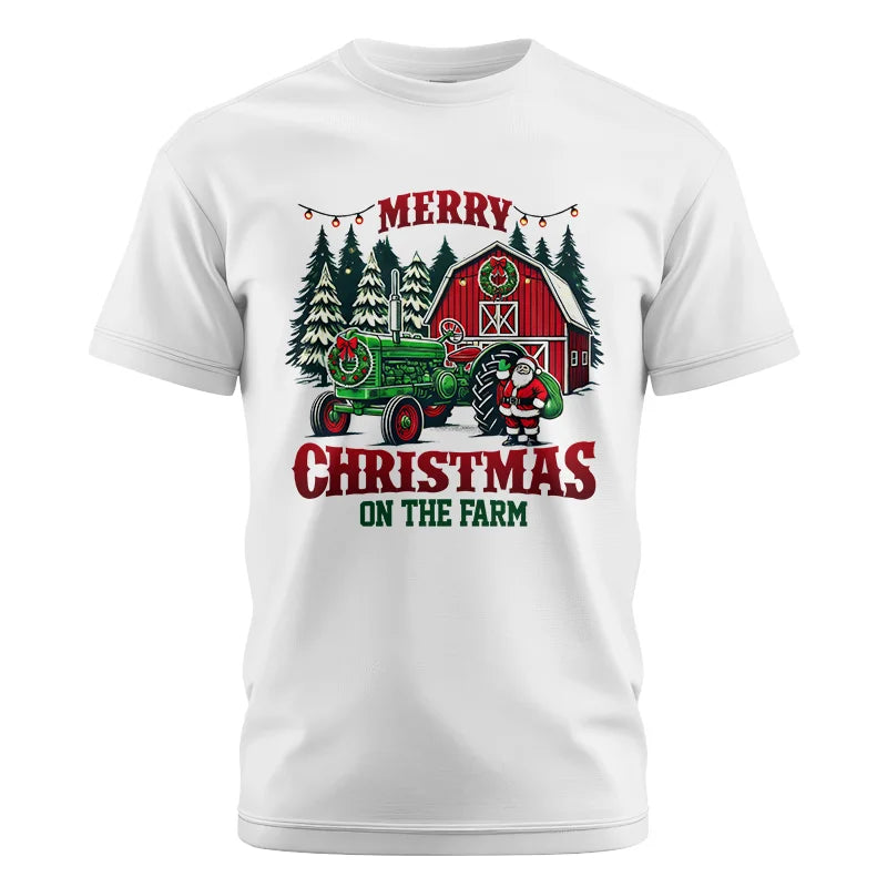 Image of Merry Christmas On The Farm 3 - Unisex Cotton Crew Tee