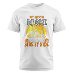 My Broom Broke_I Have A Tractor Halloween - Unisex Cotton Crew Tee