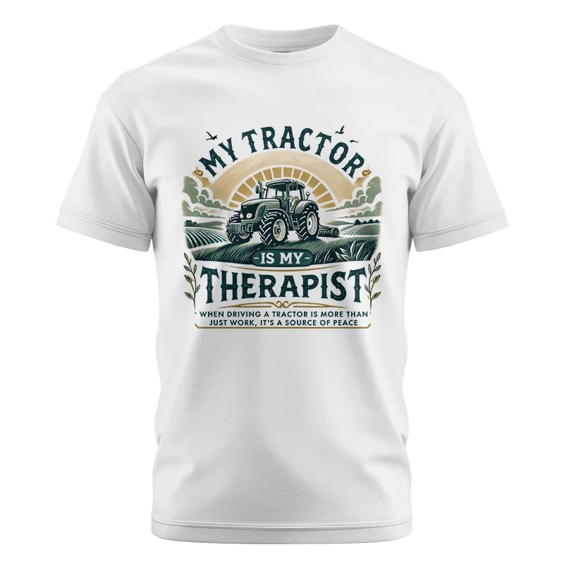 My Tractor Is My Therapist - Unisex Cotton Crew Tee