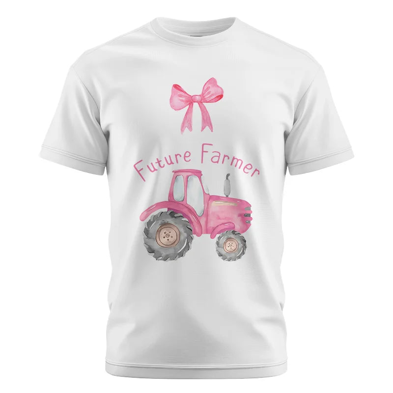 Pink Tractor For Future Farmer - Unisex Cotton Crew Tee