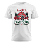 Santa's Farm Ride 1 - Unisex Cotton Crew Tee