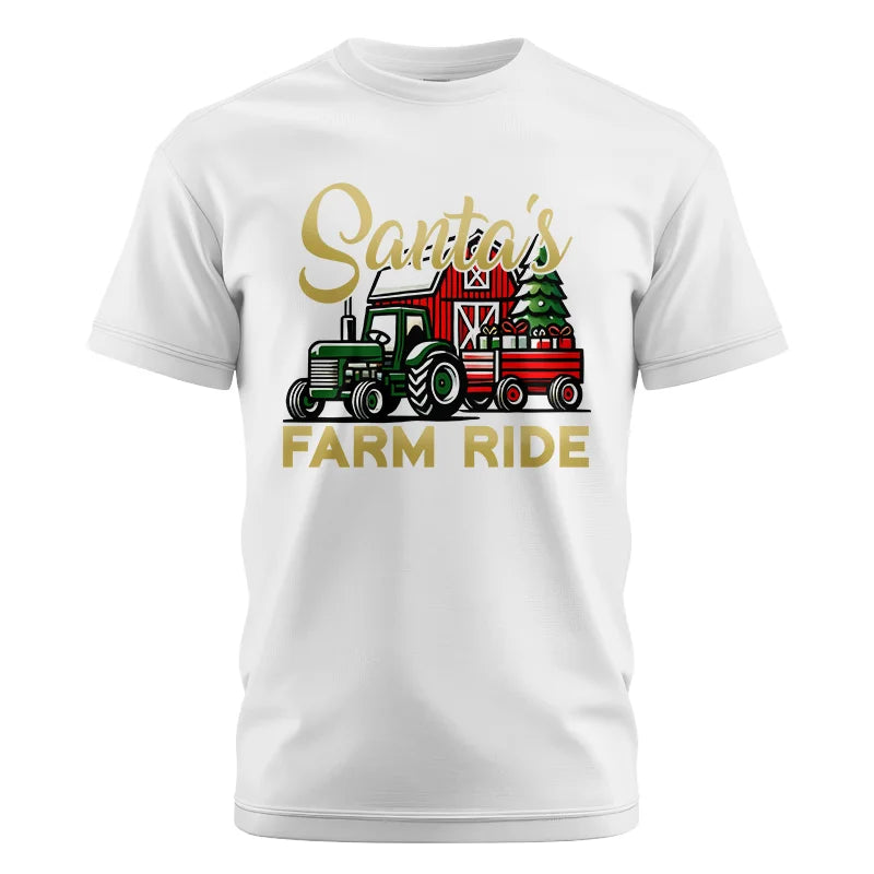 Image of Santa's Farm Ride 2 - Unisex Cotton Crew Tee