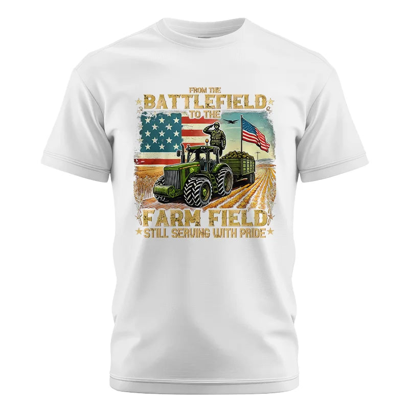 Veteran Farmer From The Battlefield To The Farm Field 2 - Unisex Cotton Crew Tee