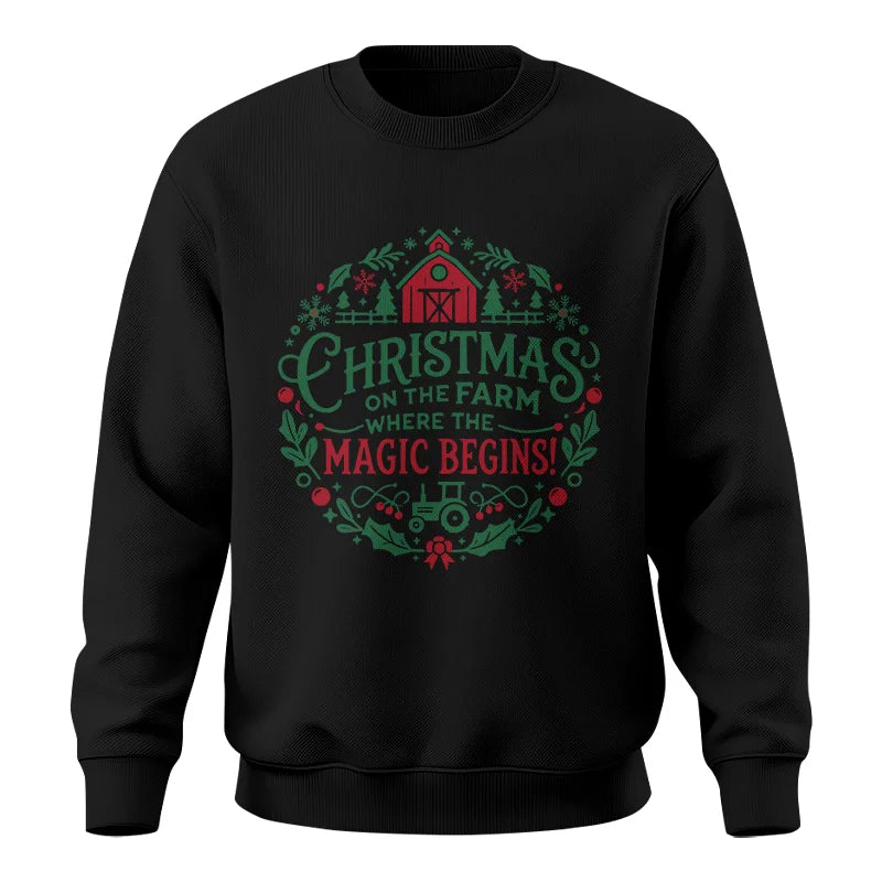 Christmas on the Farm Where the Magic Begins! 2 - Unisex Crewneck Sweatshirt