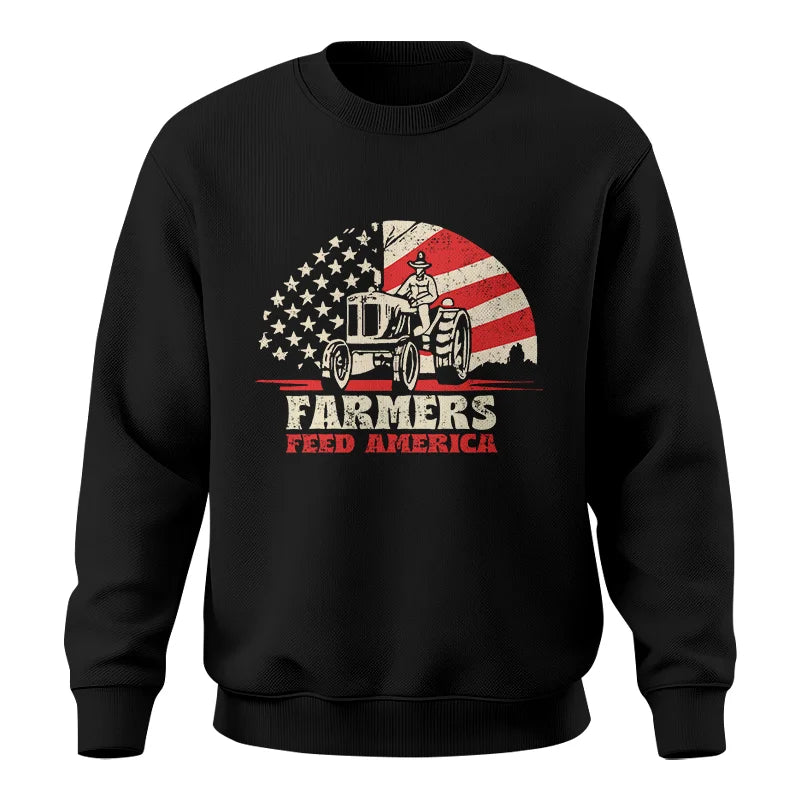 Farmers Feed America Support Farmers - Unisex Crewneck Sweatshirt