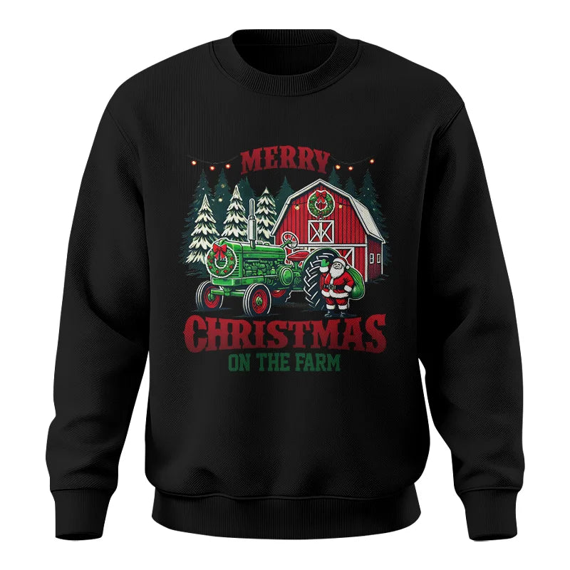 Image of Merry Christmas On The Farm 3 - Unisex Crewneck Sweatshirt