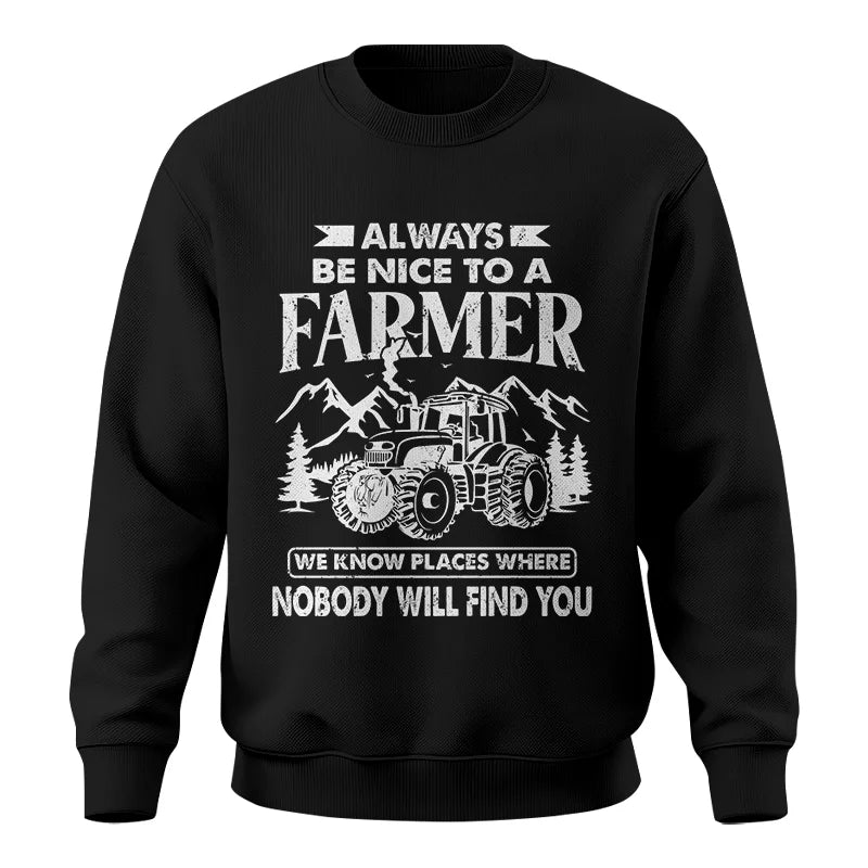 Nice Farmer Funny Tractor Rancher Farming - Unisex Crewneck Sweatshirt