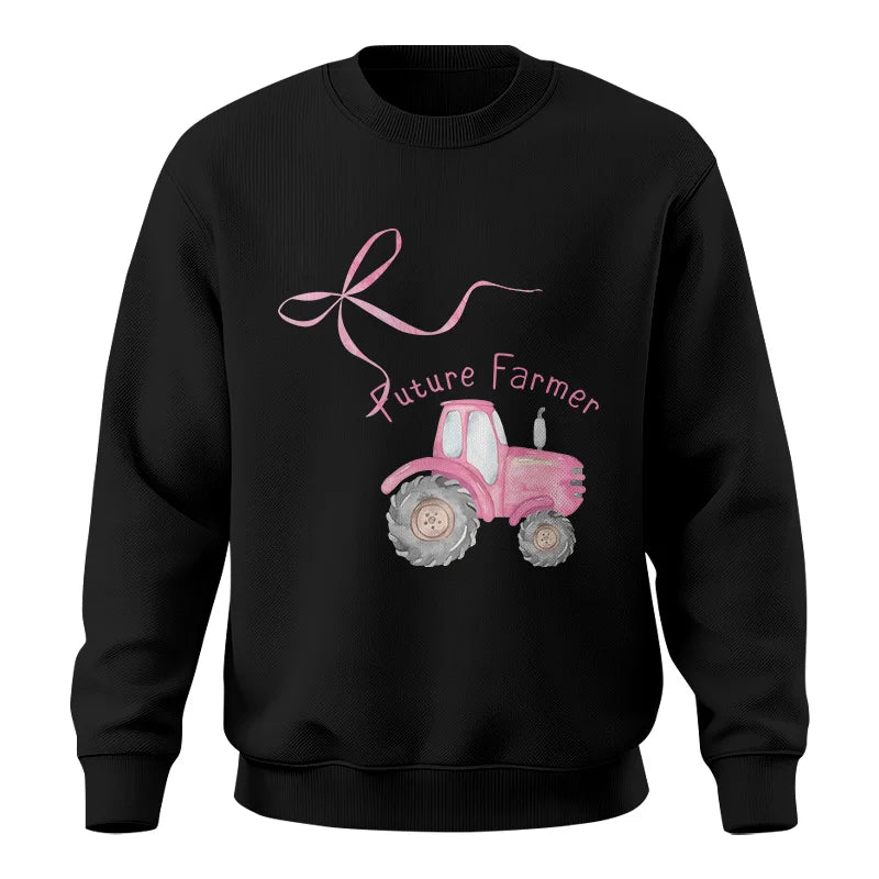 Image of Pink Bow Cute Tractor - Unisex Crewneck Sweatshirt