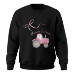 Pink Bow Cute Tractor - Unisex Crewneck Sweatshirt