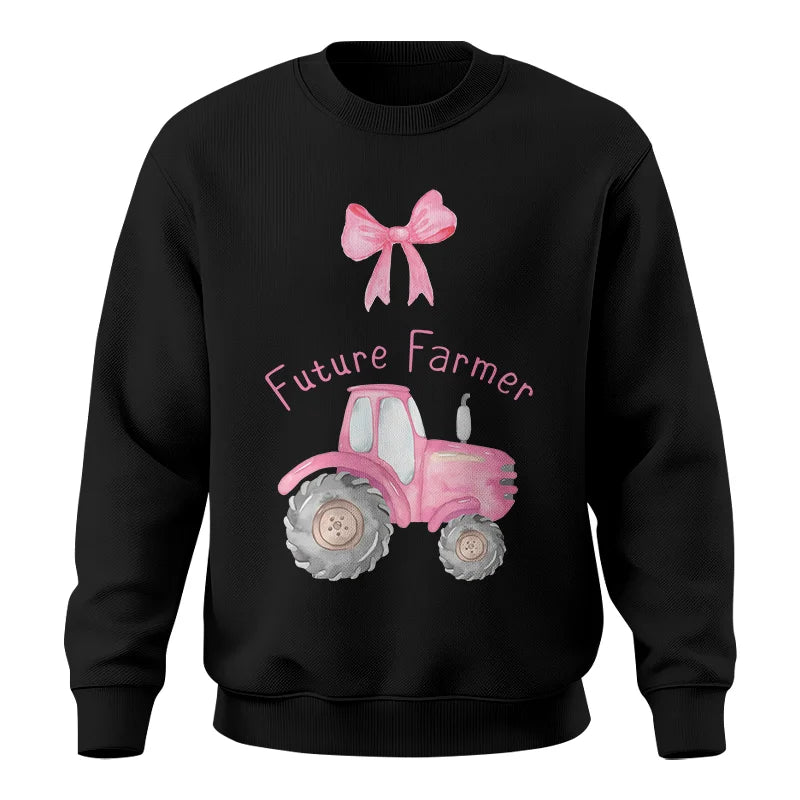 Pink Tractor For Future Farmer - Unisex Crewneck Sweatshirt