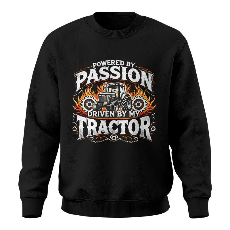 Image of Powered By Passion Driven By My Tractor 1 - Unisex Crewneck Sweatshirt