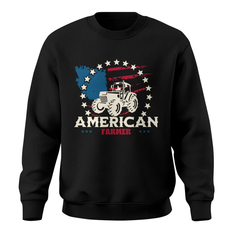 Proud To Be An American Farmer Citizen Veteran - Unisex Crewneck Sweatshirt