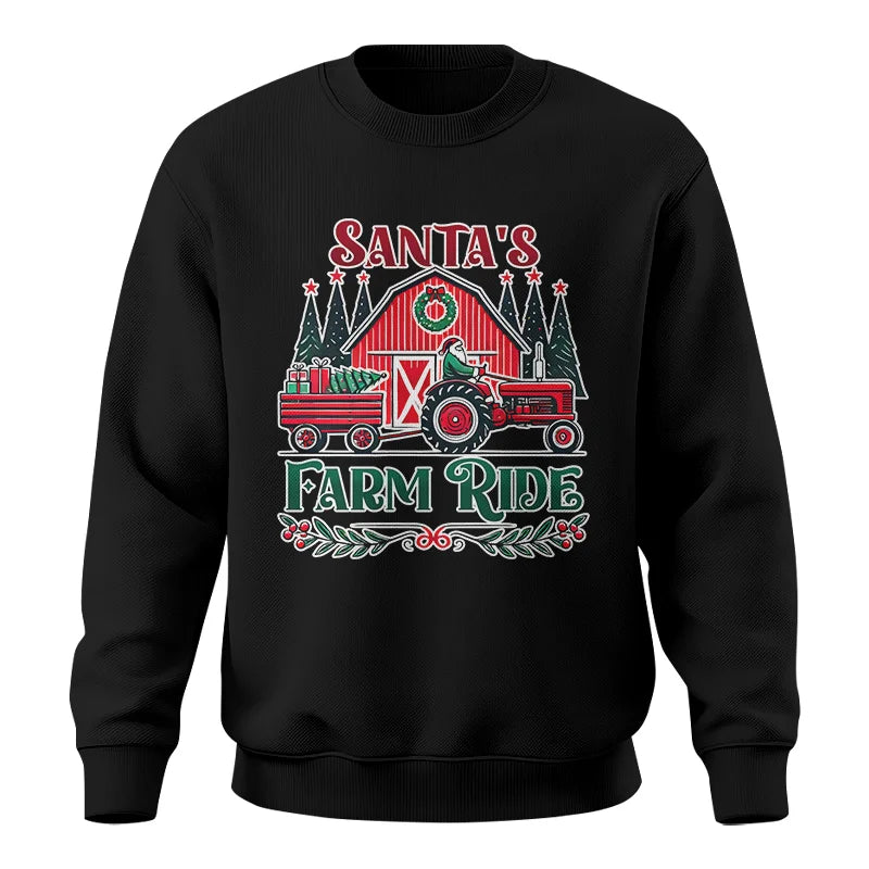 Image of Santa's Farm Ride 1 - Unisex Crewneck Sweatshirt