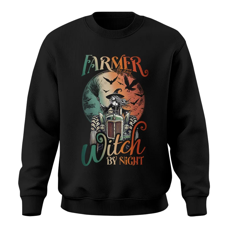 Tractor Halloween Farmer By Day Witch By Night - Unisex Crewneck Sweatshirt