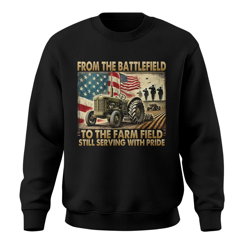 Image of Veteran Farmer From The Battlefield To The Farm Field 1 - Unisex Crewneck Sweatshirt