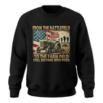 Veteran Farmer From The Battlefield To The Farm Field 1 - Unisex Crewneck Sweatshirt