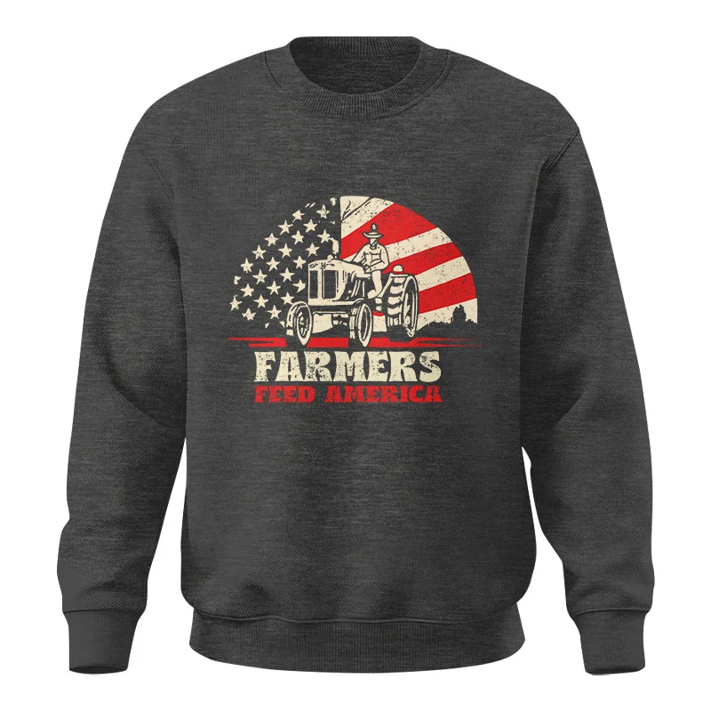 Farmers Feed America Support Farmers - Unisex Crewneck Sweatshirt