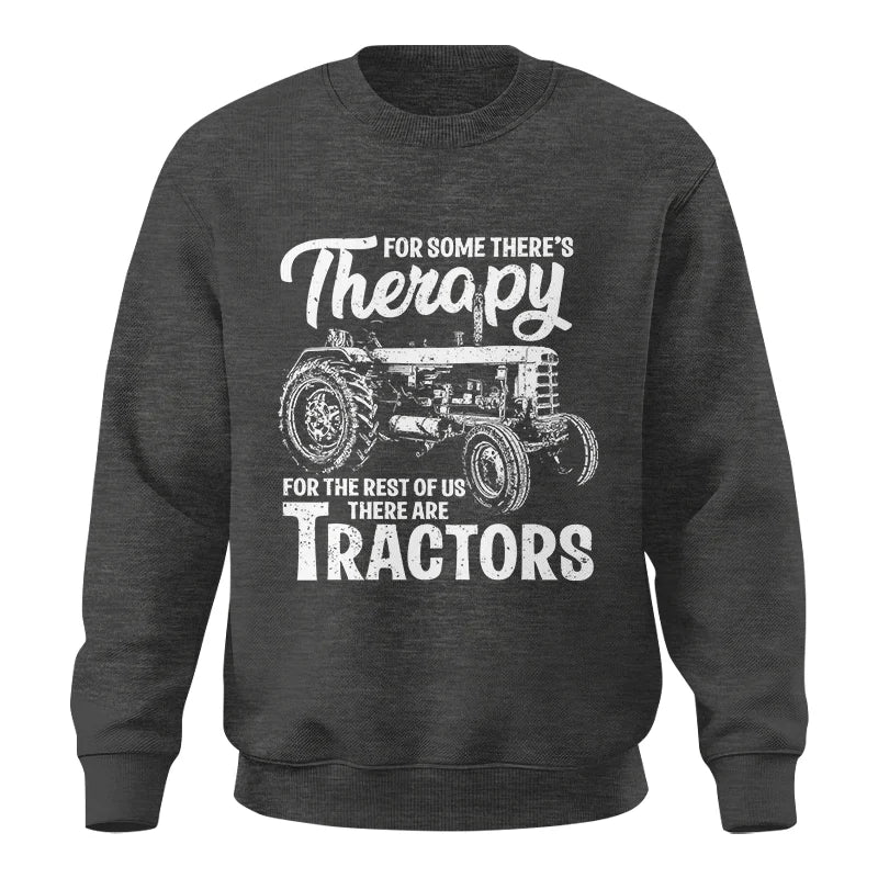 Funny Farmer Therapy Vintage Tractor Lover - Unisex Crewneck Sweatshirt