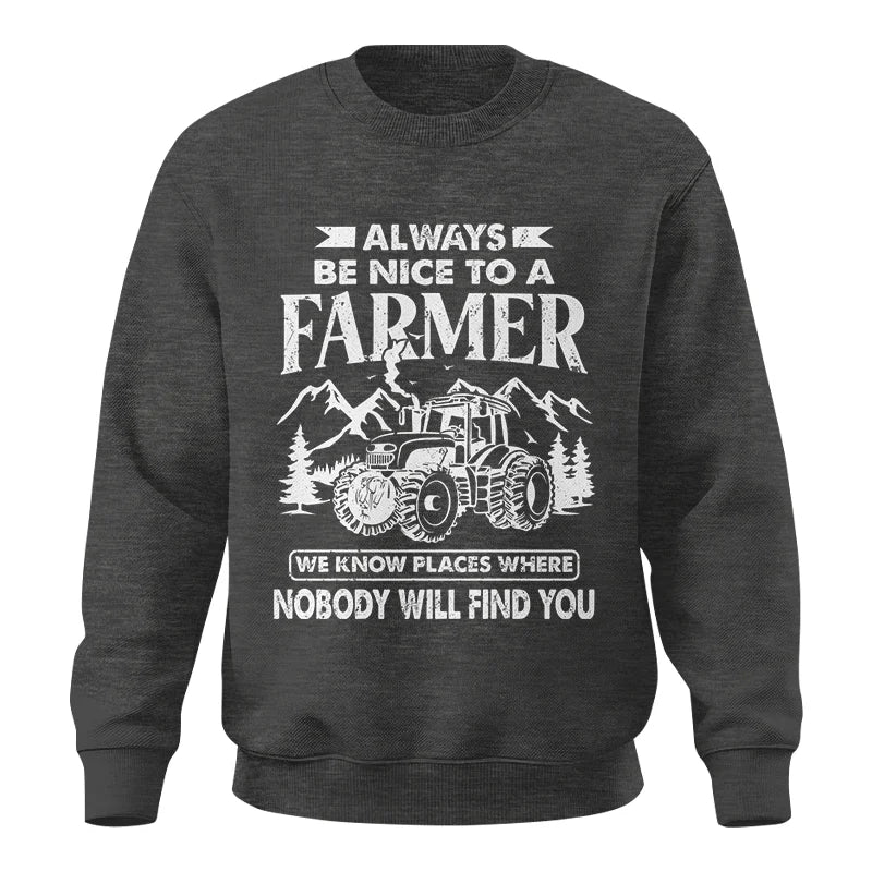 Image of Nice Farmer Funny Tractor Rancher Farming - Unisex Crewneck Sweatshirt