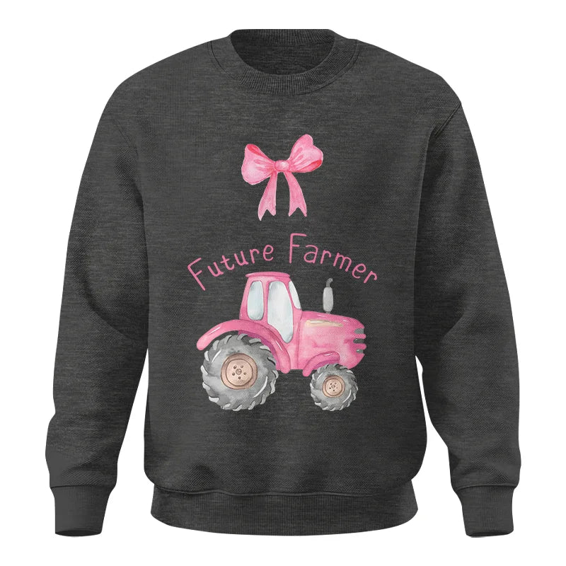 Image of Pink Tractor For Future Farmer - Unisex Crewneck Sweatshirt